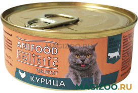 Влажный корм (консервы) ANIFOOD HOLISTIC для кошек паштет с курицей (100 гр)