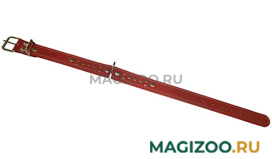 Ошейник для собак кожаный коньячный 52 - 66 см x 35 мм Аркон о35ск (1 шт) 