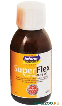 SUPERFLEX Супер Флекс кормовая добавка для собак для лечения и профилактики заболеваний опорно-двигательного аппарата 150 мл (1 шт) 
