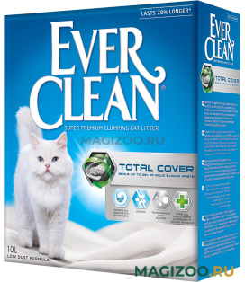 EVER CLEAN TOTAL COVER наполнитель комкующийся для туалета кошек с микрогранулами двойного действия  (10 л)