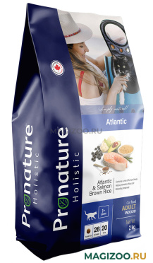 Сухой корм PRONATURE HOLISTIC ATLANTIC для взрослых кошек для здоровья кожи и шерсти c лососем и рисом (2 кг)