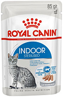ROYAL CANIN INDOOR STERILISED для взрослых кастрированных котов и стерилизованных кошек живущих дома паштет пауч (85 гр)
