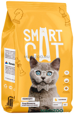 Сухой корм SMART CAT для котят с цыпленком (0,4 кг) 