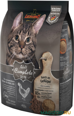 Сухой корм LEONARDO ADULT СOMPLETE 32/16 для взрослых кошек живущих дома 62981 (0,4 кг)