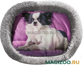Лежак для собак PerseiLine Rich Breed Дизайн № 5 принт 41 овальный 55 х 47 х 16 см (1 шт)