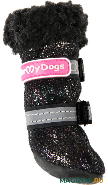 FOR MY DOGS сапоги для собак зимние черные FMD630-2018 Bl (4) 