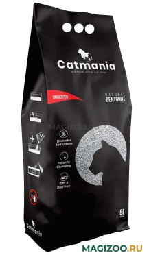 CATMANIA UNSCENTED наполнитель комкующийся для туалета кошек без запаха (5 л) 