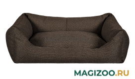 Лежак для собак и кошек Tappi Ротонд прямоугольный с подушкой шоколад 87 х 62 х 24 см (1 шт)