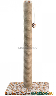 Когтеточка столбик Gamma № 12 длинная с игрушкой разноцветная 36 х 36 х 76 см (1 шт)