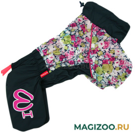 FOR MY DOGS дождевик для собак Цветы сиреневый для девочек 511SS-2021 F (14) 
