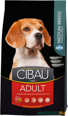 Сухой корм CIBAU ADULT MEDIUM для взрослых собак средних пород с курицей (12 кг)