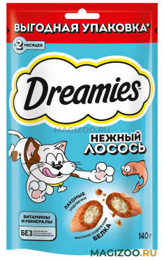 Лакомство DREAMIES для кошек подушечки с лососем (140 гр)