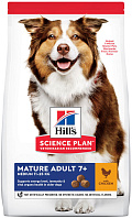 HILL’S SCIENCE PLAN MATURE ADULT 7+ MEDIUM CHICKEN для пожилых собак средних пород старше 7 лет с курицей (12 кг)