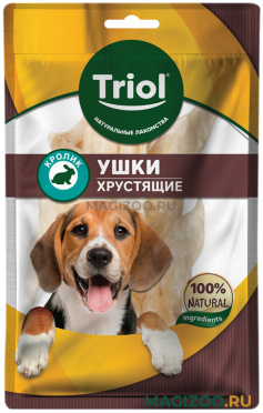 Лакомство TRIOL для собак ушки кроличьи хрустящие 30 гр (1 шт)