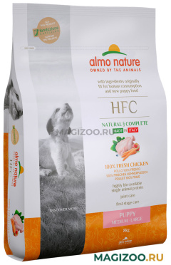 Сухой корм ALMO NATURE HFC M-L PUPPY CHICKEN для щенков средних и крупных пород со свежей курицей (8 кг)