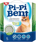 PI-PI BENT DELUXE FRESH GRASS наполнитель комкующийся для туалета кошек ДеЛюкс с ароматом трав (5 кг)