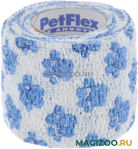 Бандаж Andover PetFlex Голубые лапы на белом 5 см х 4,5 м (1 шт)