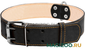 Ошейник кожаный для собак двойной черный 45 мм 56 – 68 см Collar  (1 шт)