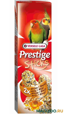 VERSELE-LAGA PRESTIGE палочки для средних попугаев с орехами и медом 2х70 гр (2 шт)