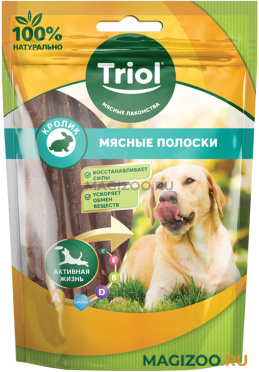 Лакомство TRIOL для собак полоски мясные с кроликом 70 гр (1 шт)