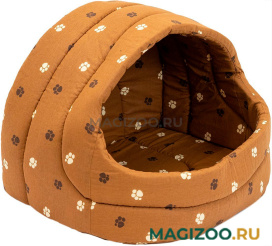 Домик для собак и кошек Дарэлл Лукошко коричневый хлопок 42 х 36 х 32 см (1 шт)