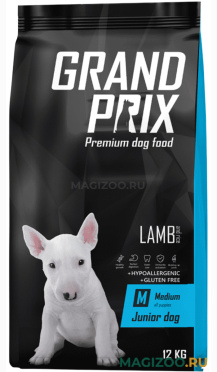 Сухой корм GRAND PRIX MEDIUM JUNIOR для щенков средних пород с ягненком (12 кг)