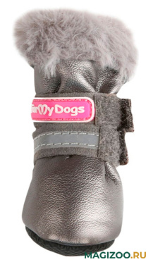 FOR MY DOGS сапоги для собак зимние серый металлик FMD684-2021 (0)