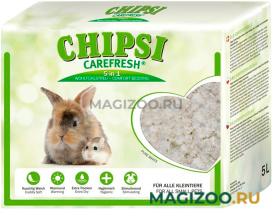 Chipsi CareFresh Pure White наполнитель-подстилка натуральный на бумажной основе для мелких домашних животных и птиц белый (5 л)