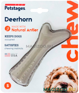 PETSTAGES игрушка для собак DEERHORN с оленьими рогами, маленькая (1 шт)