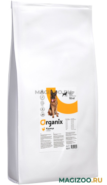 Сухой корм ORGANIX ADULT DOG LARGE BREED CHICKEN для взрослых собак крупных пород с курицей (18 кг)